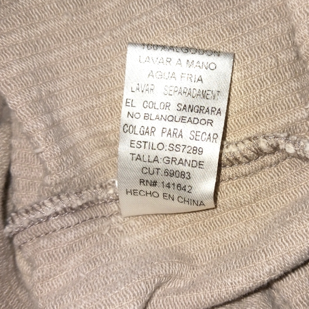 She and Sky Beige Crop Corduroy Balloon Sleeve Jacket - Picture 12 of 12